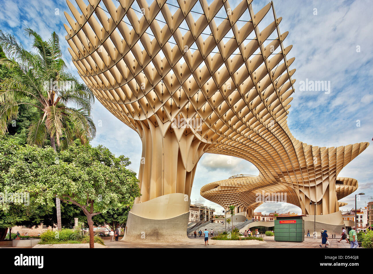 Seville, Spain, the Metropol Parasol in the Plaza de la Encarnacion Stock Photo