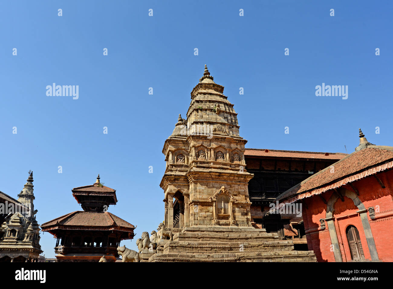 Temples Durbar square Bhaktapur Nepal Stock Photo