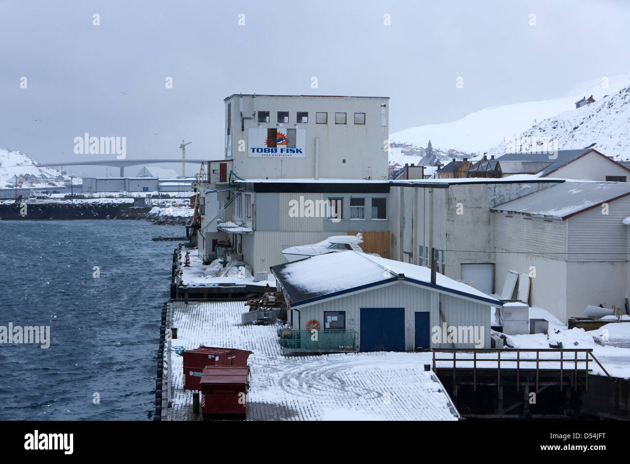 tobo fisk fish processing plant and pier harbour havoysund finnmark