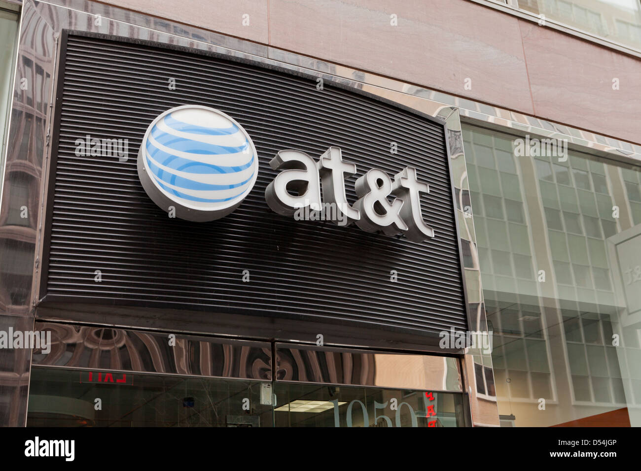 AT&T store sign USA Stock Photo Alamy