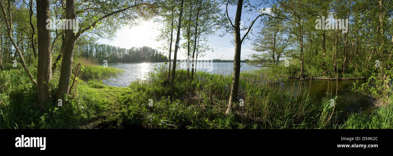 Eckernfoerde, Germany, Panorama of the lake Hemmelmarker Stock Photo