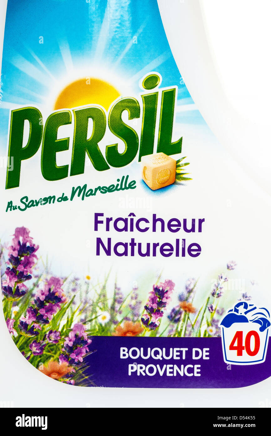French Persil Clothes Washing Liquid, Bouquet de Provence Fraicheur Naturelle. Stock Photo