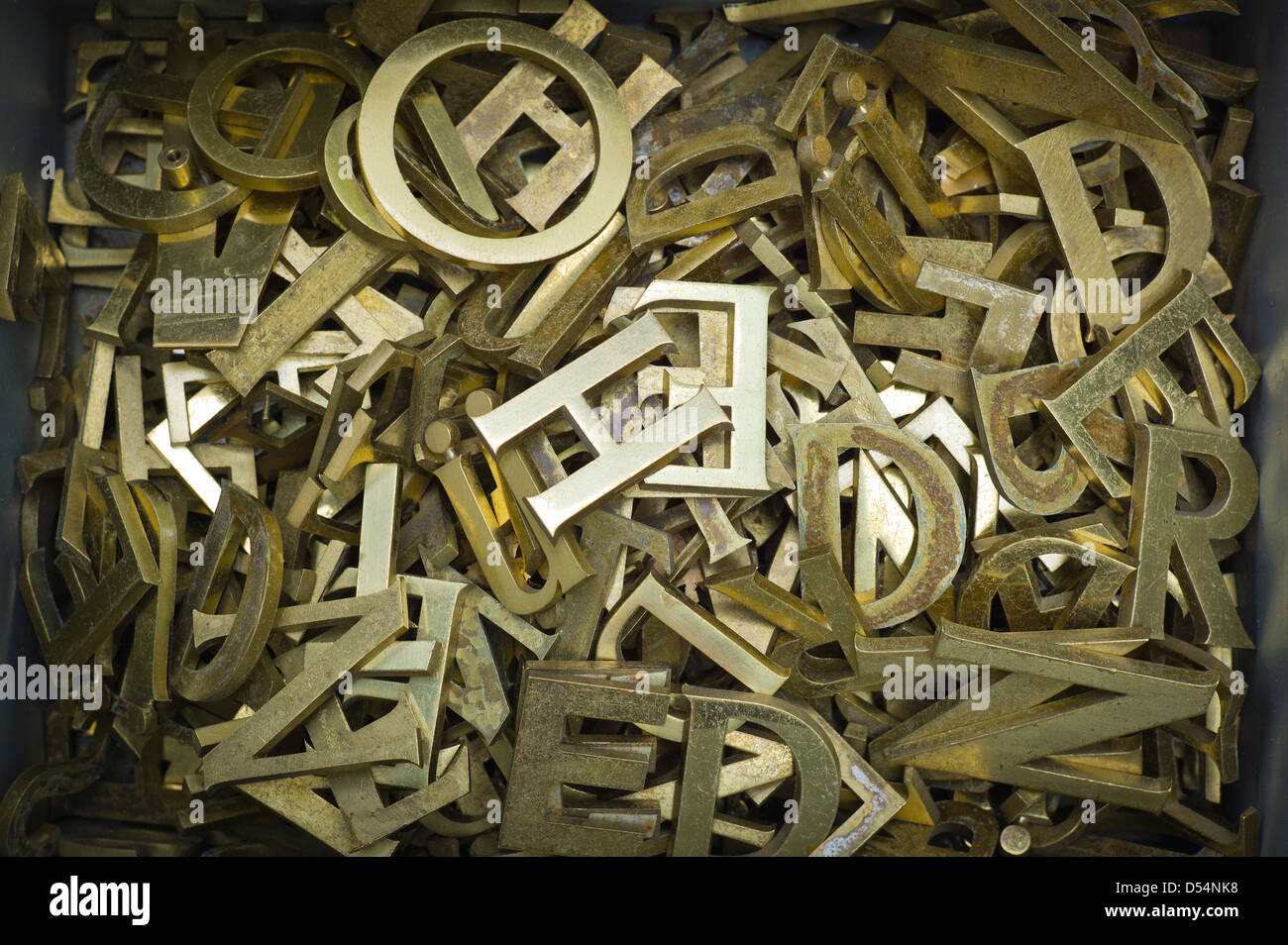 Vintage brass letter scale with a pile of letters on the top plate Stock  Photo - Alamy