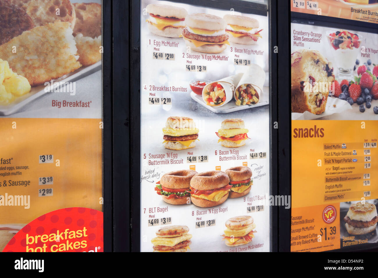 McDonald's Menu Stock Photo