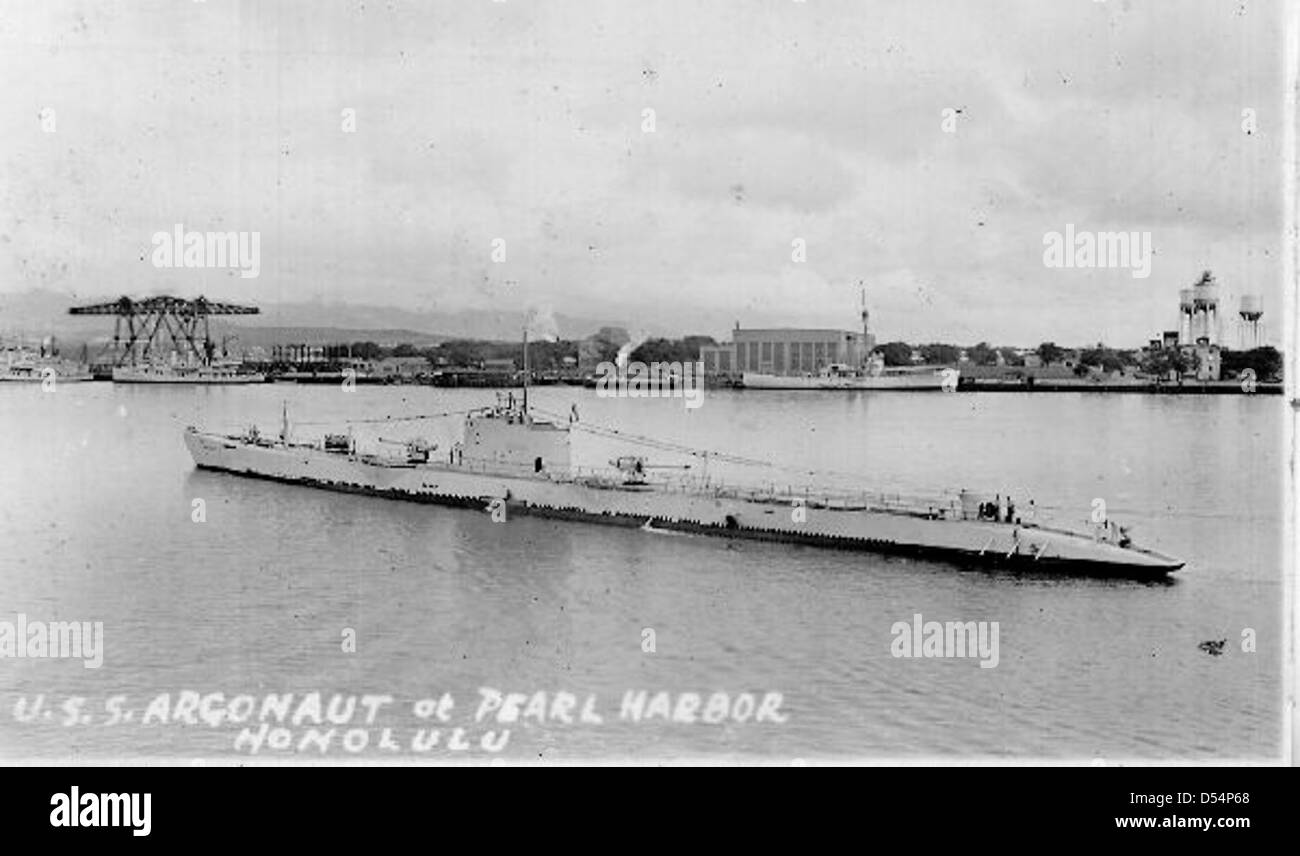 USS Argonaut Pearl 1938 Stock Photo
