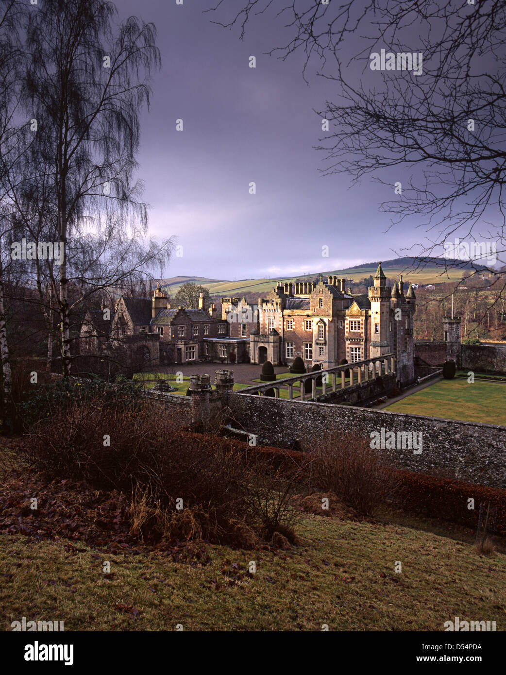 Abbotsford House, formerly the residence of historical novelist and poet, Walter Scott Stock Photo