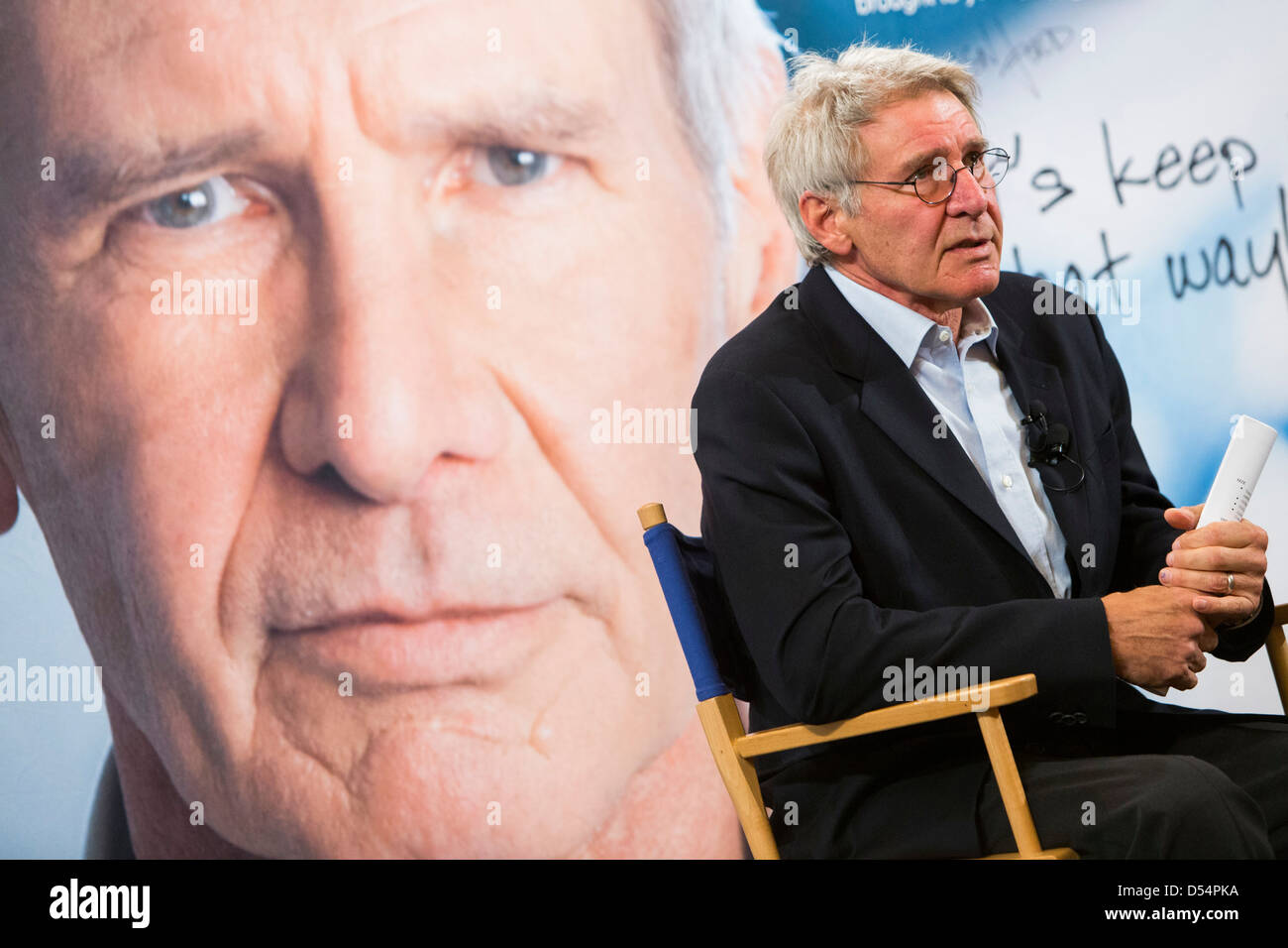 Actor Harrison Ford speaks during a civilian pilots event on Capitol Hill in Washington, DC. Stock Photo