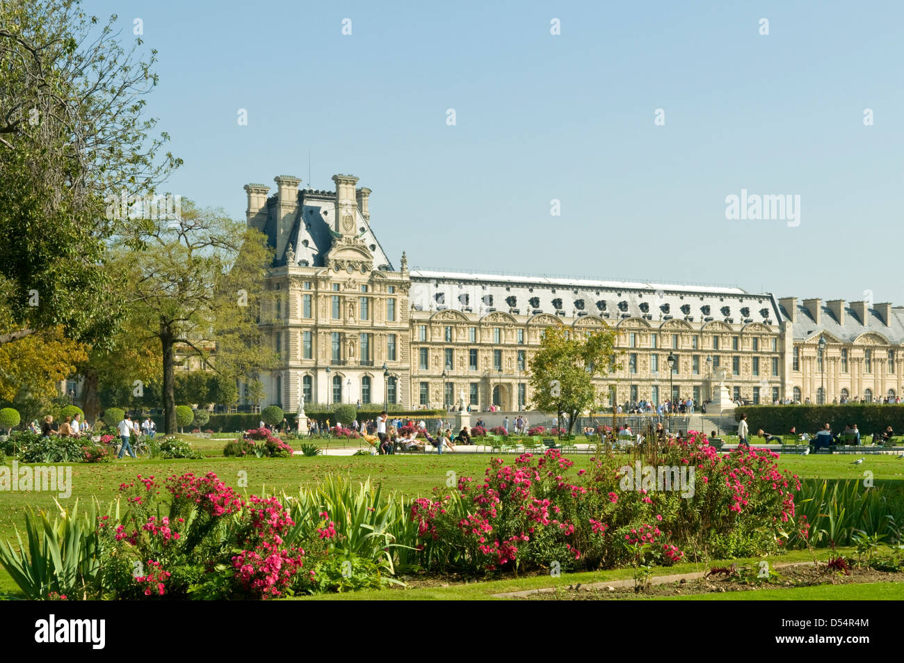 Palais du Louvre and Jardin des Tuileries, Paris, France Stock Photo