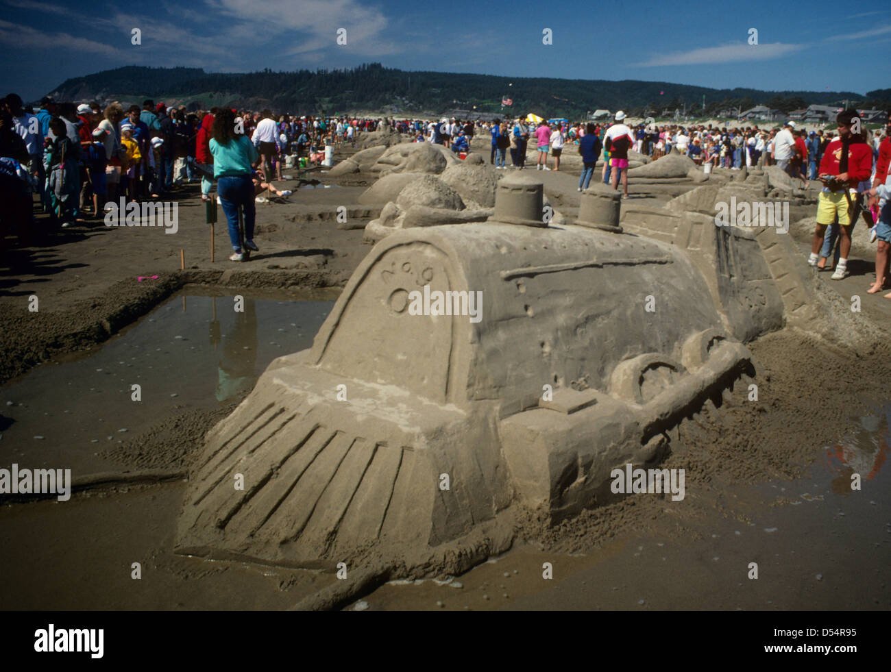 Cannon Beach Sand Castle Contest, Cannon Beach, Oregon Stock Photo Alamy