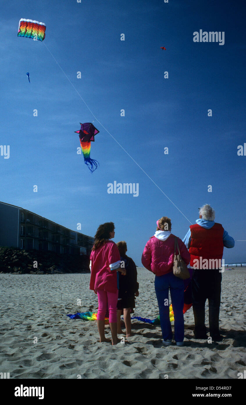 Kite Festival, Dee River State Park, Lincoln City, Oregon Stock Photo