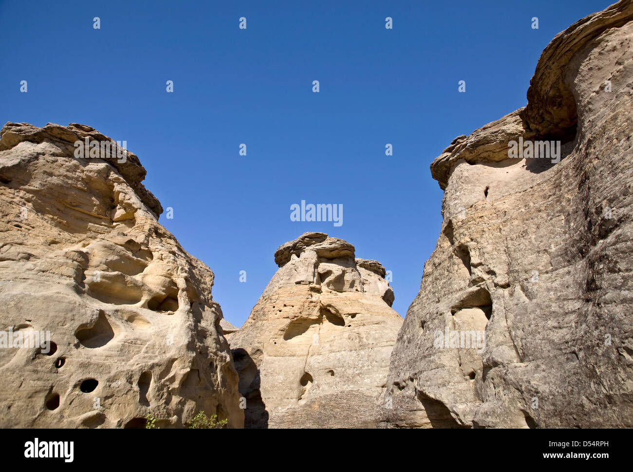 Milk River Alberta Badlands Alberta Southern Canada Stock Photo