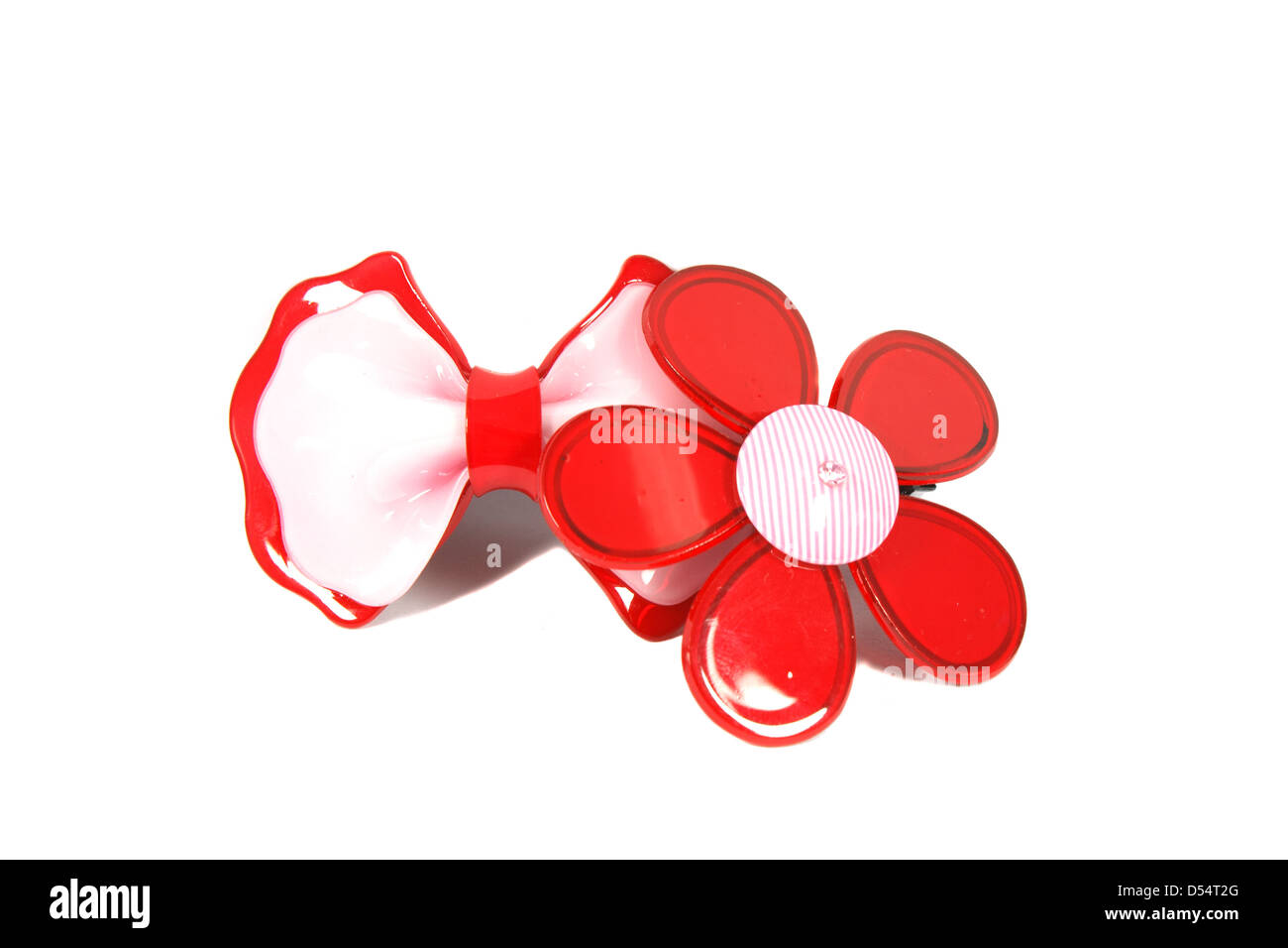 Accessories Hair, Hairpin picture bow and flower. Stock Photo