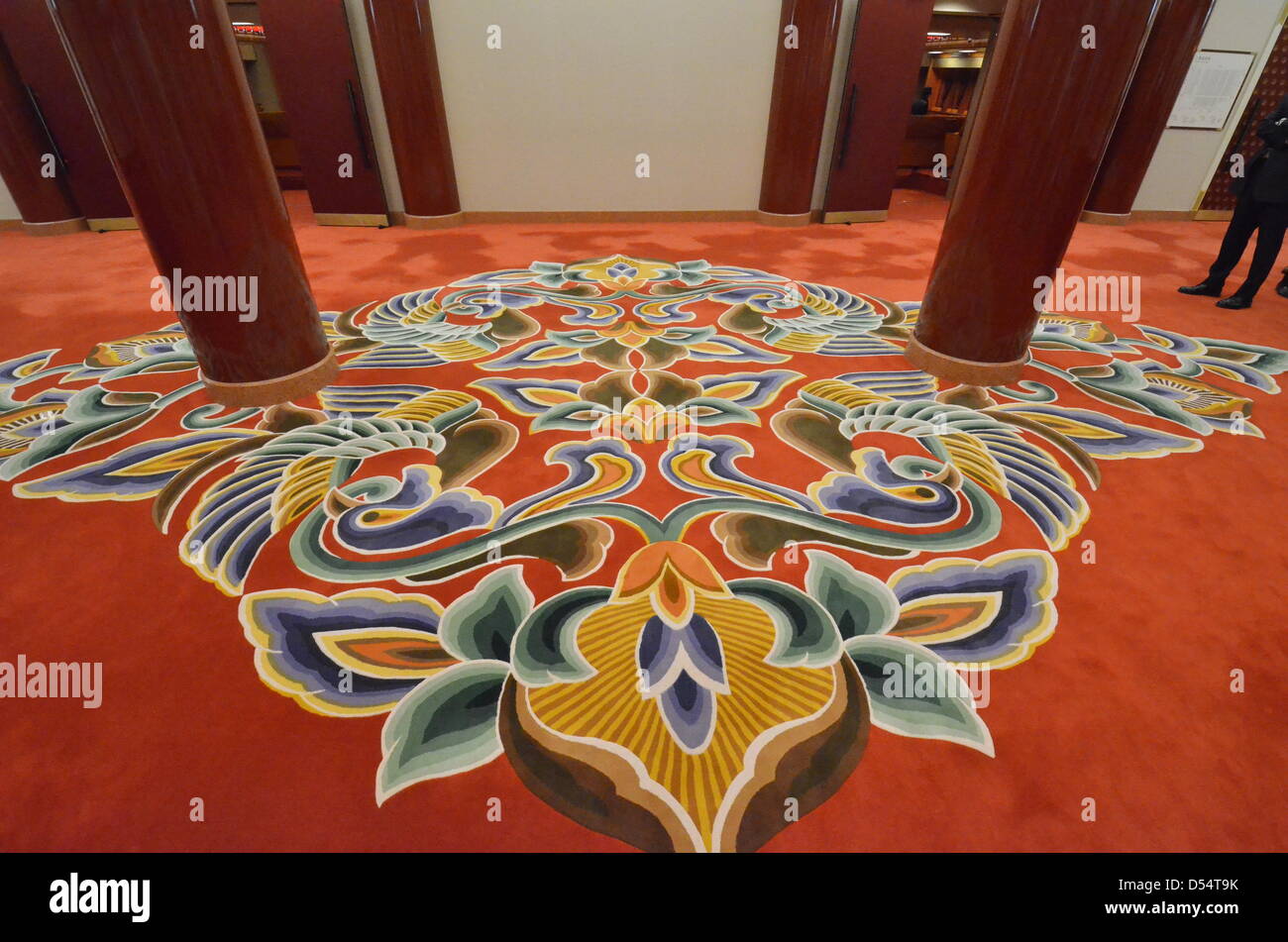 March 25, 2013, Tokyo, Japan - The interior of new Kabukiza, a grand ...