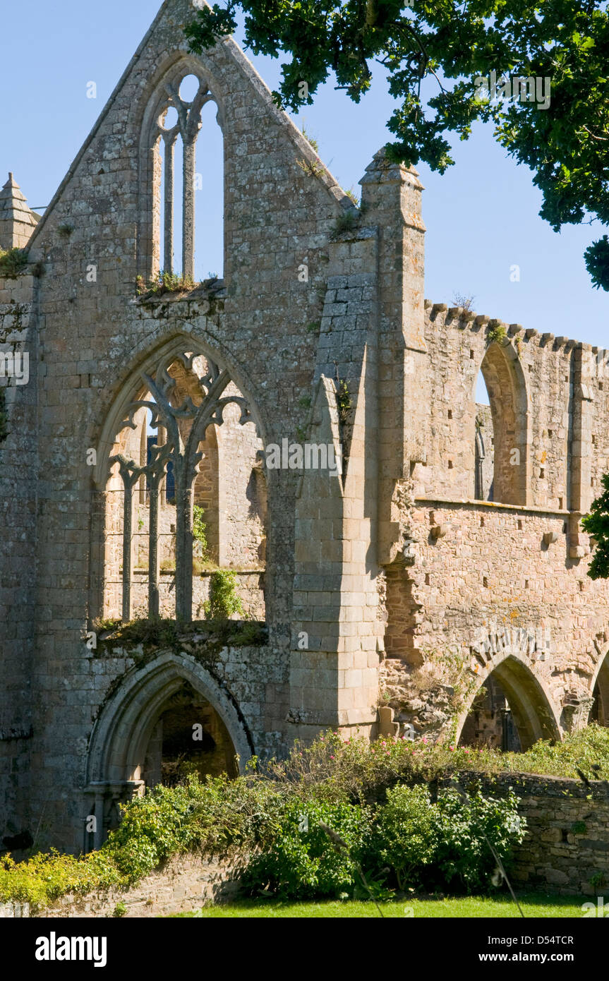 Abbaye Beauport, Paimpol, Brittany, France Stock Photo