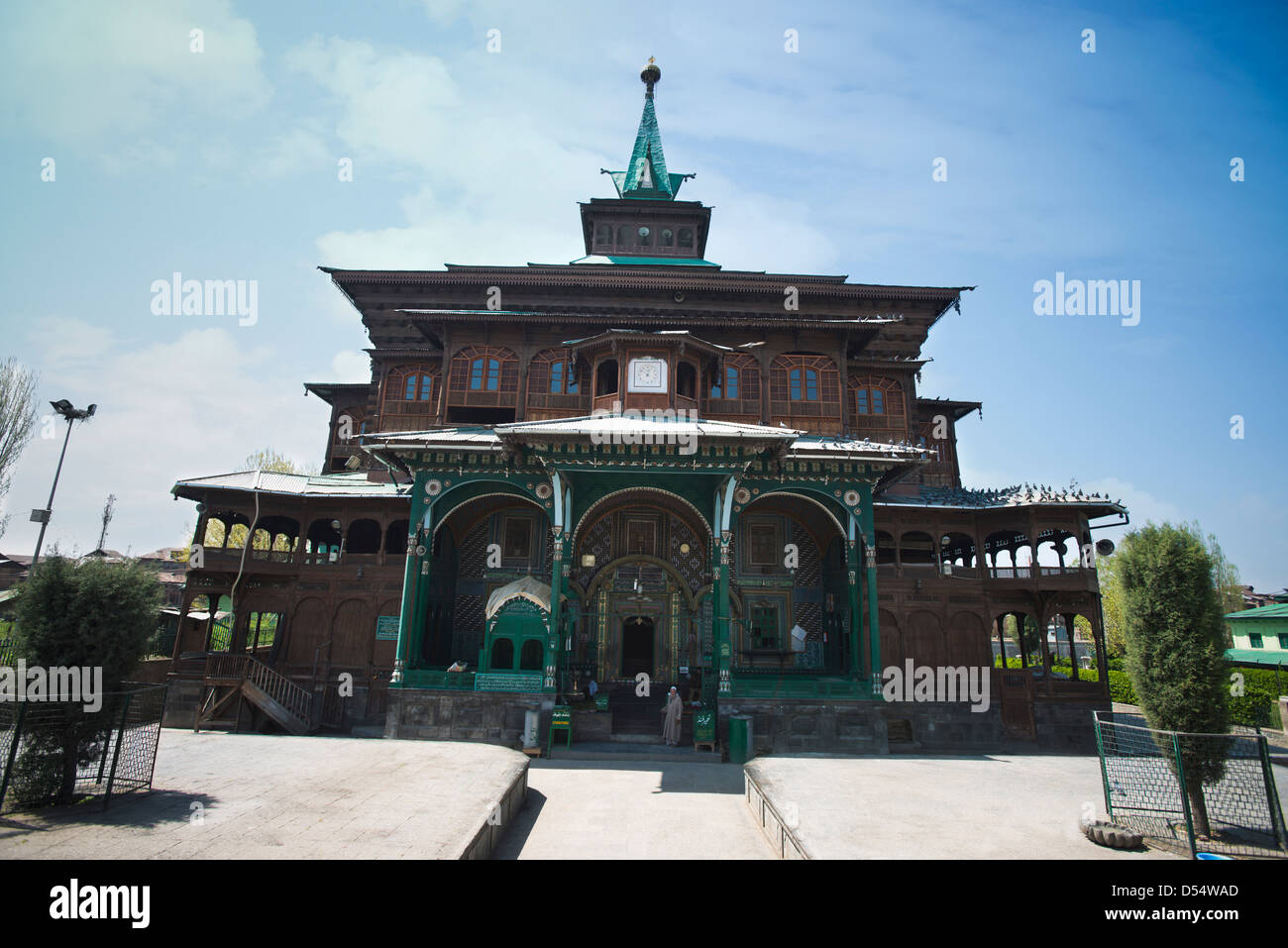 Facade Of The Shahi Hamdan Mosque Srinagar Jammu And Kashmir India