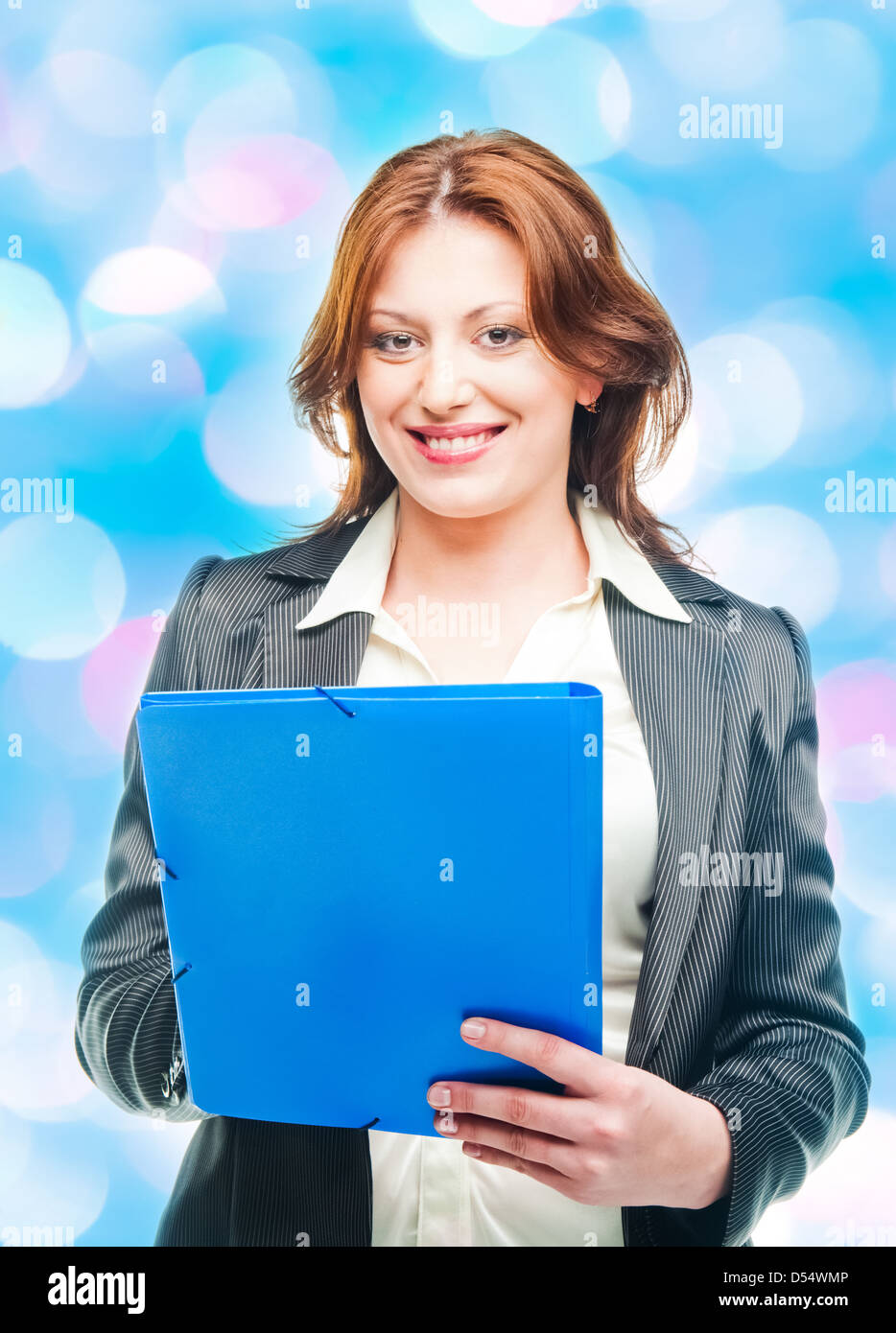 business woman holding a portfolio Stock Photo Alamy