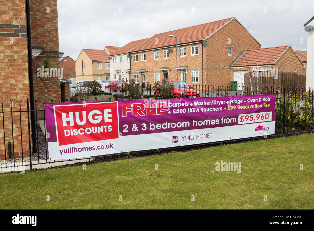New houses in Billingham near Stockton on Tees, north east England, UK Stock Photo