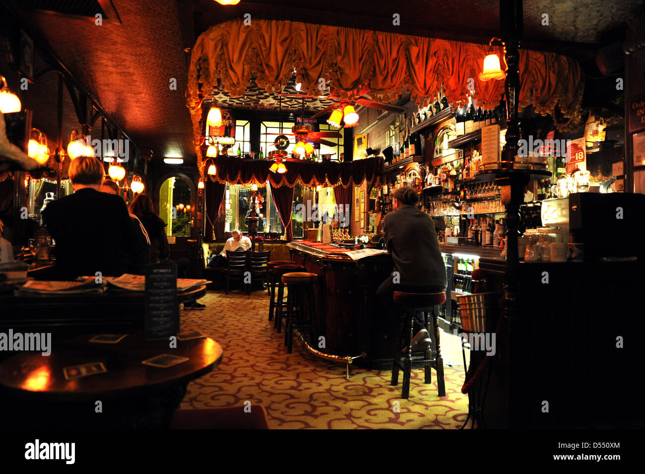Interior of the famous Colonade bar pub next to the Theatre Royal in Brighton UK Stock Photo