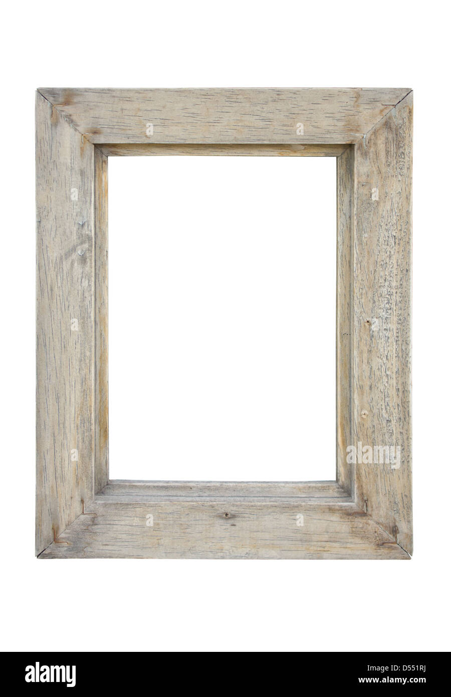 Old wooden picture frame isolated on white background Stock Photo - Alamy