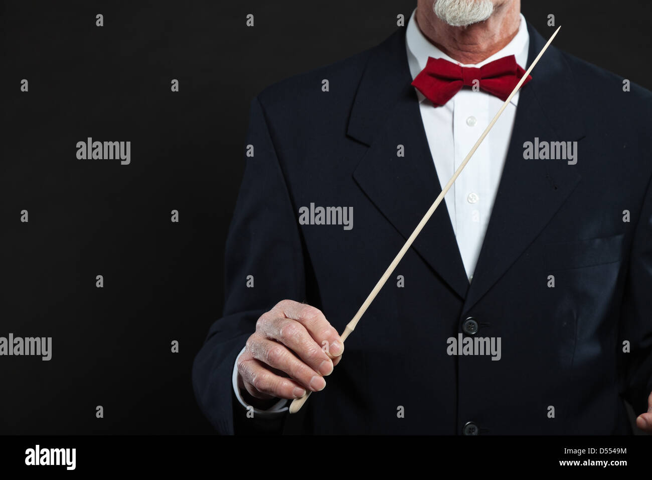 Conductor conducting an orchestra isolated Stock Photo Alamy