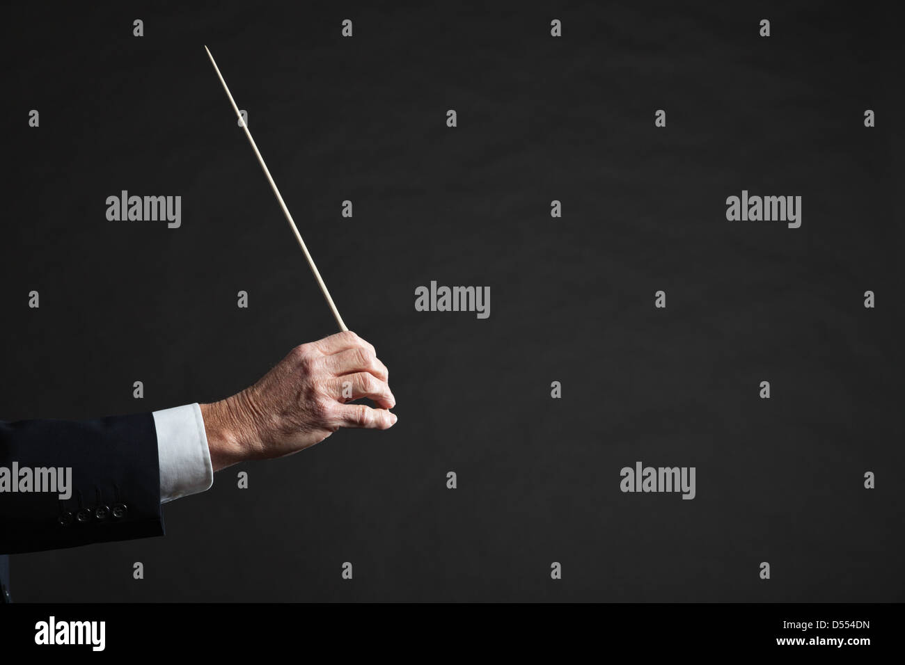 Conductor conducting an orchestra isolated Stock Photo Alamy