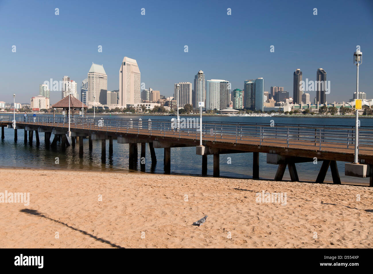 view from Coronado Island to the San Diego Skyline, California, United States of America, USA Stock Photo