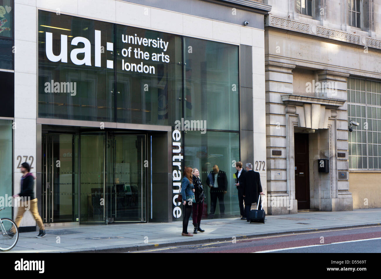 The entrance to the University of the Arts London (UAL) specialising in  art, design, fashion and media in Kingsway, Holborn Stock Photo - Alamy