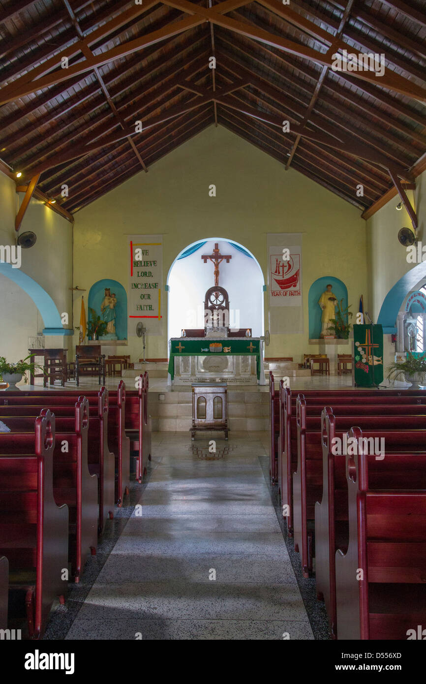 St.Vincent Kingstown, Catholic church interior Stock Photo Alamy