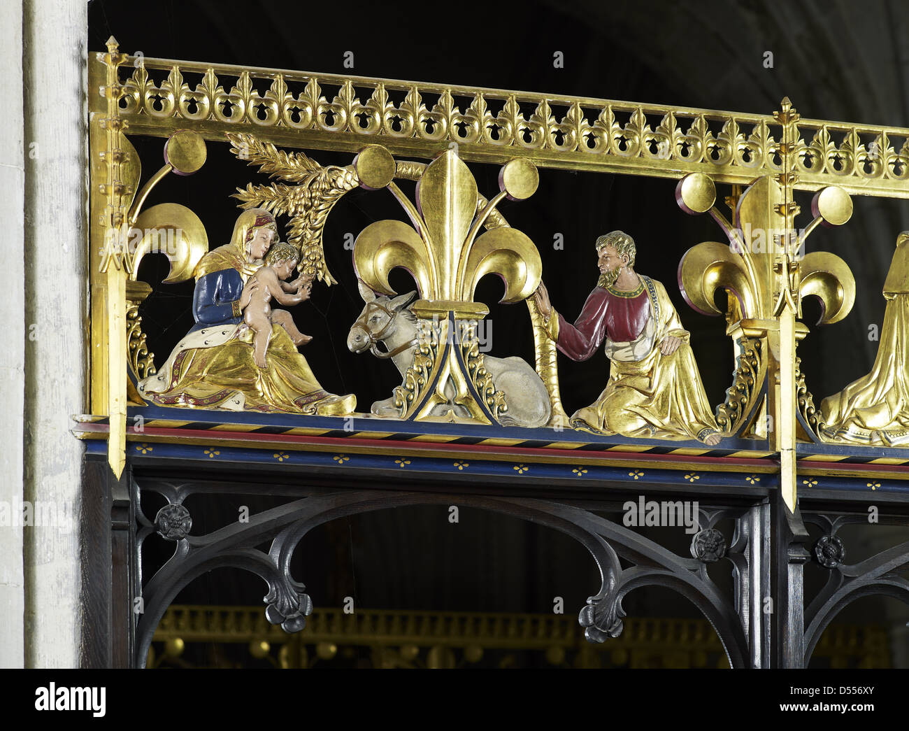 Southwark Cathedral Nativity screen Stock Photo
