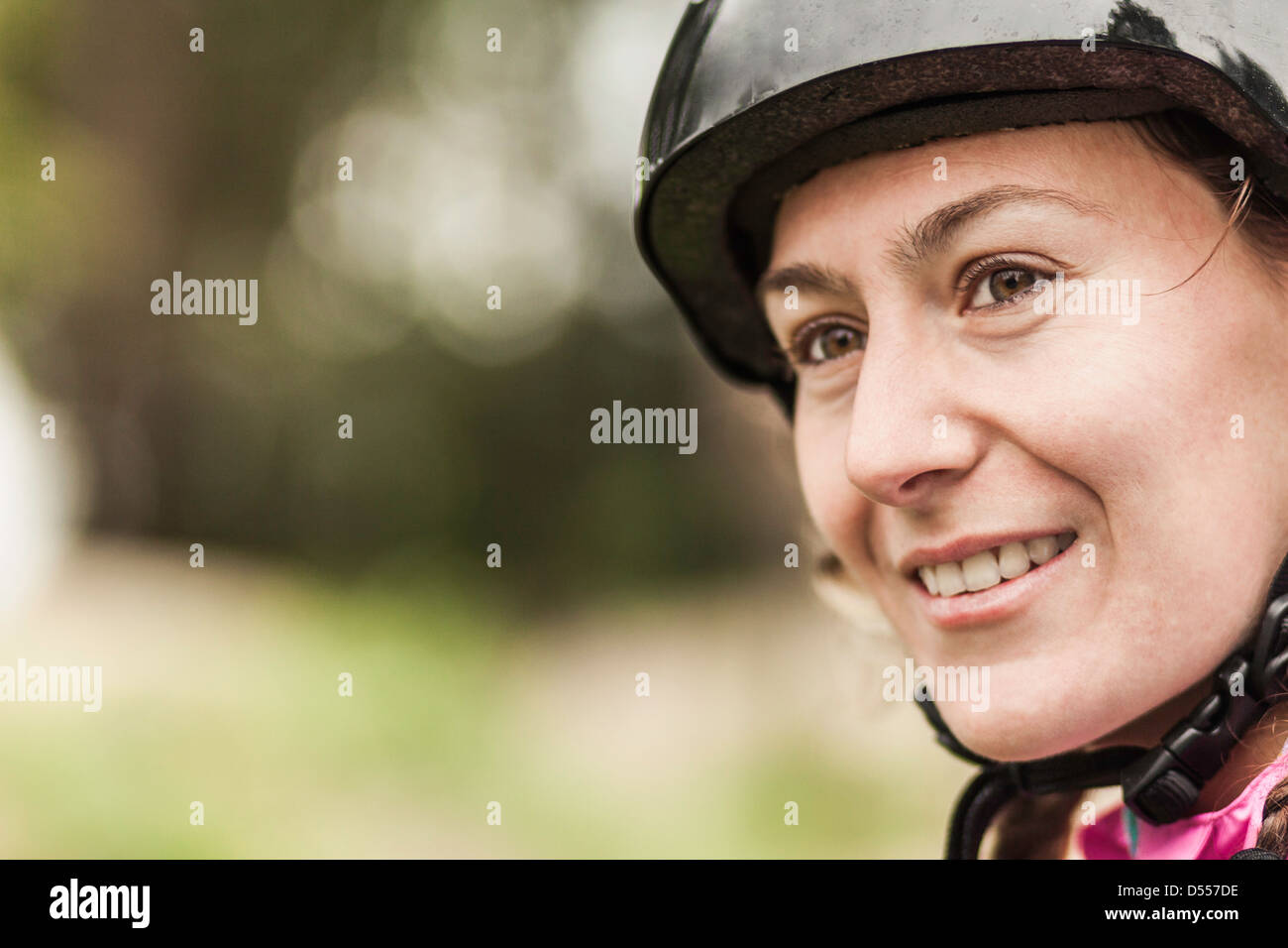 Happy biker wearing helmet hi-res stock photography and images - Alamy