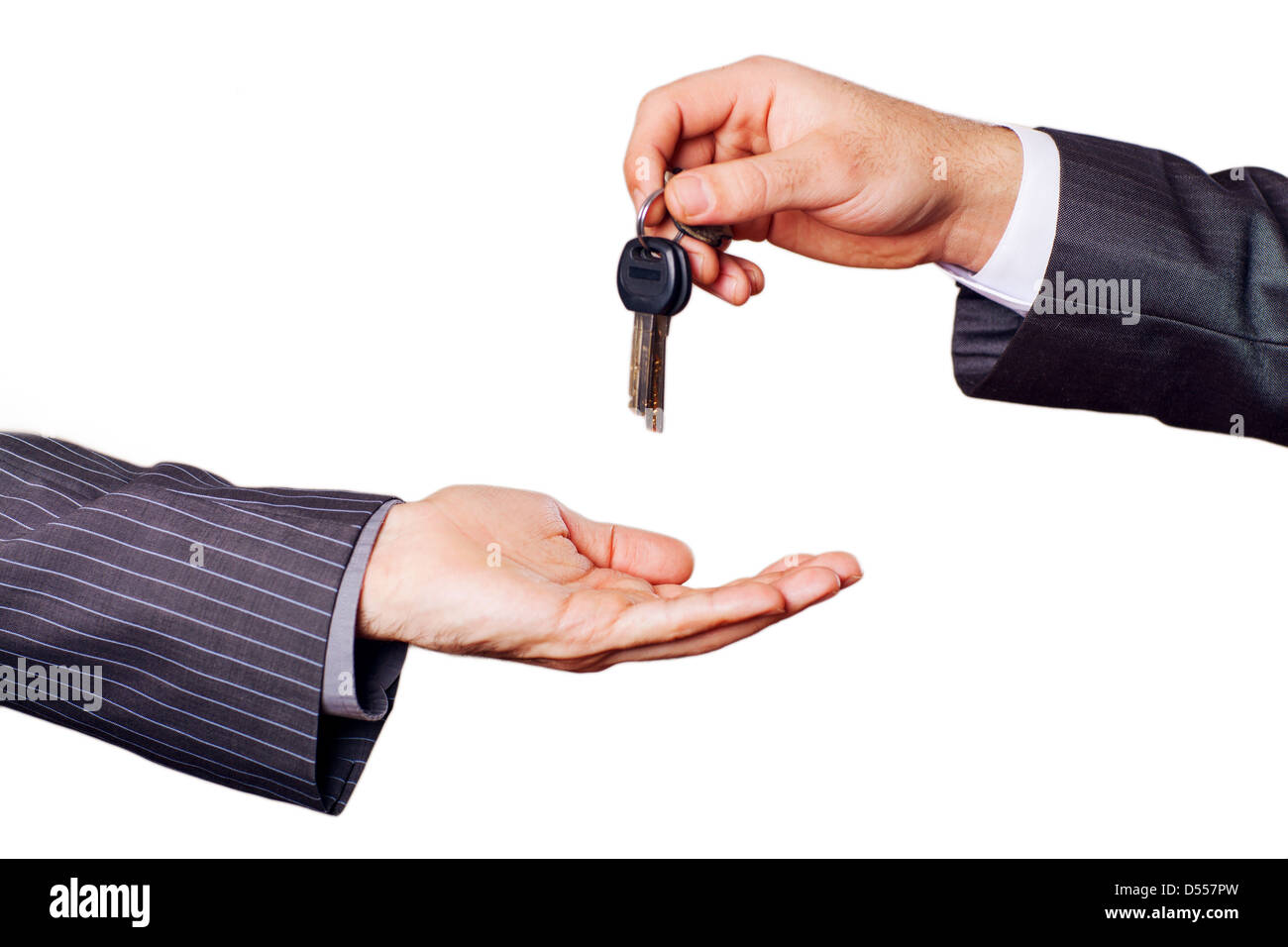Handing Over the Key Stock Photo Alamy