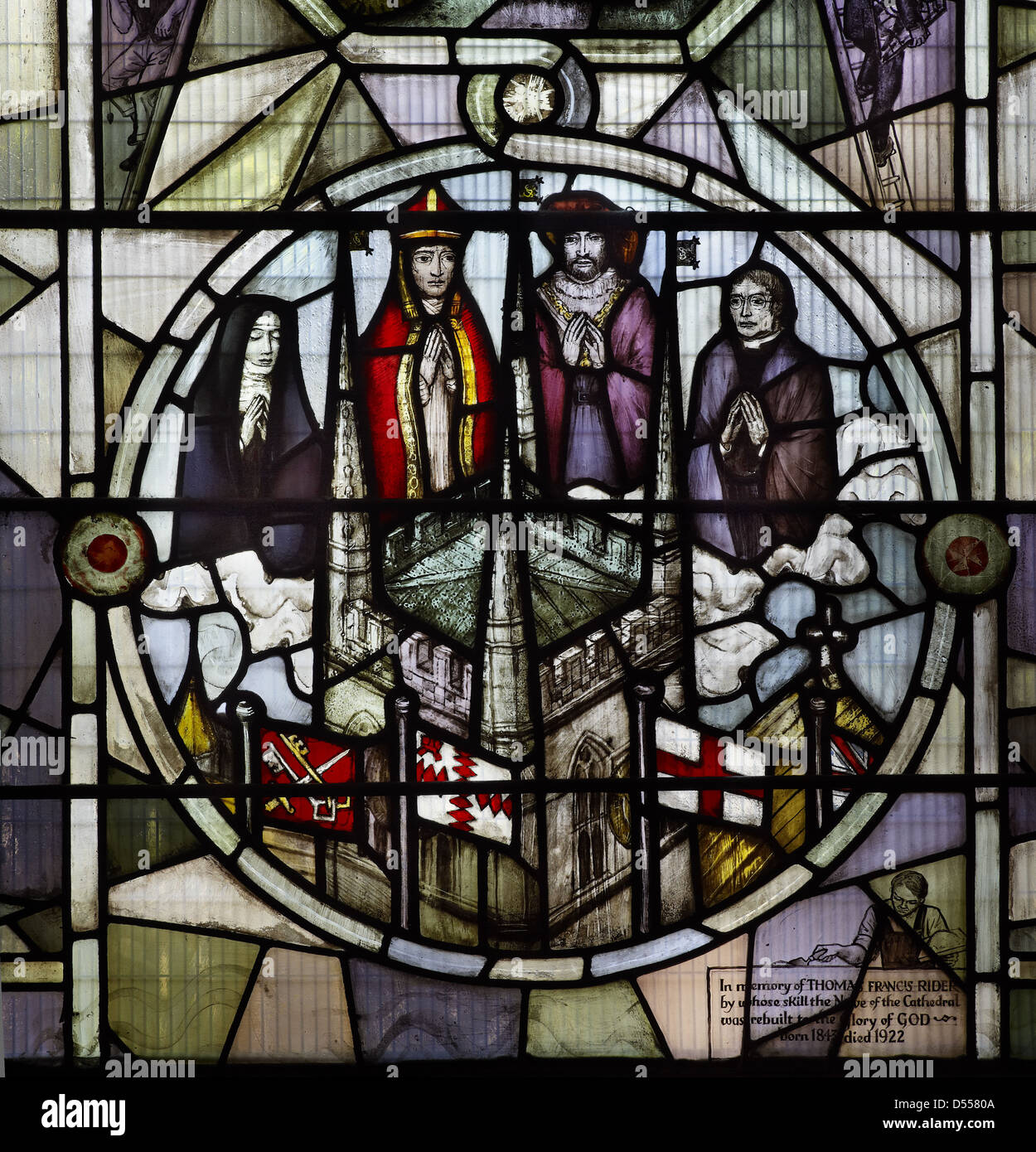 Southwark Cathedral Rider window by Lawrence Lee Stock Photo