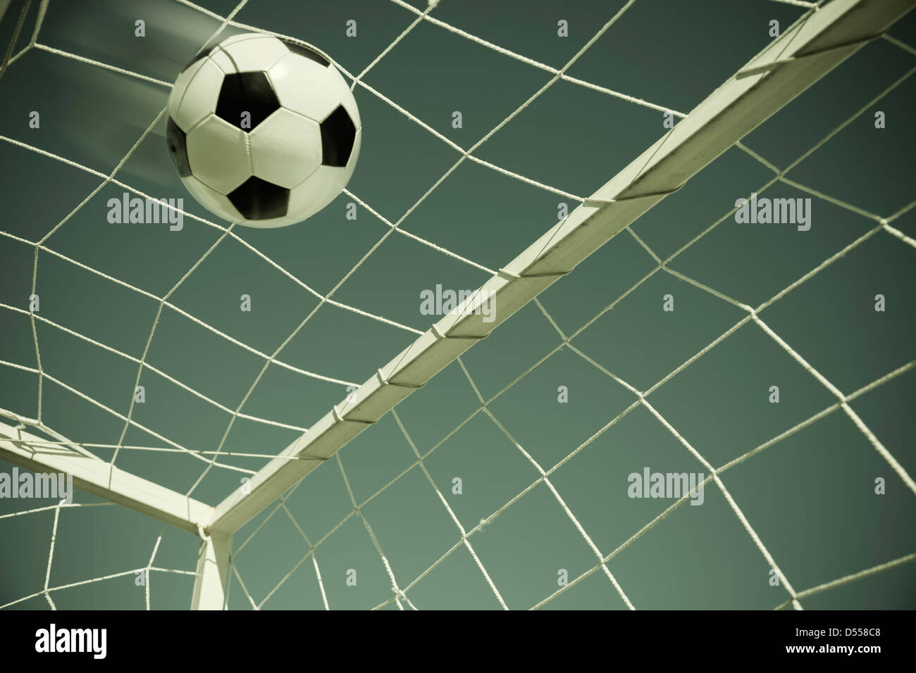 Soccer goal ball into net hires stock photography and images Alamy
