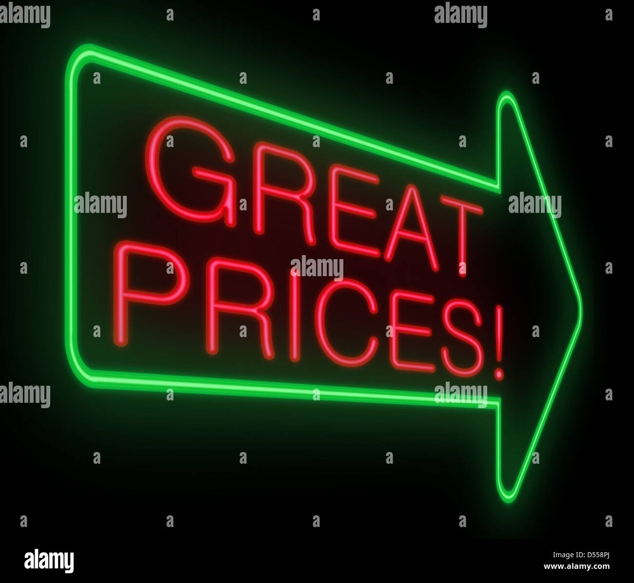 Great prices sign. Stock Photo