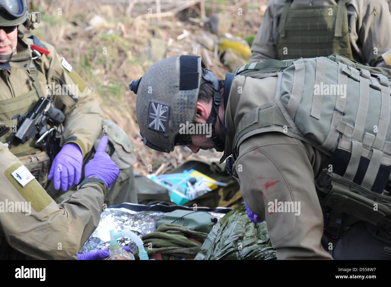 British Special forces Medics training in Wales Stock Photo Alamy
