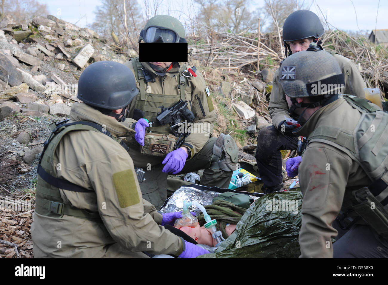 British Special forces Medics training in Wales Stock Photo Alamy