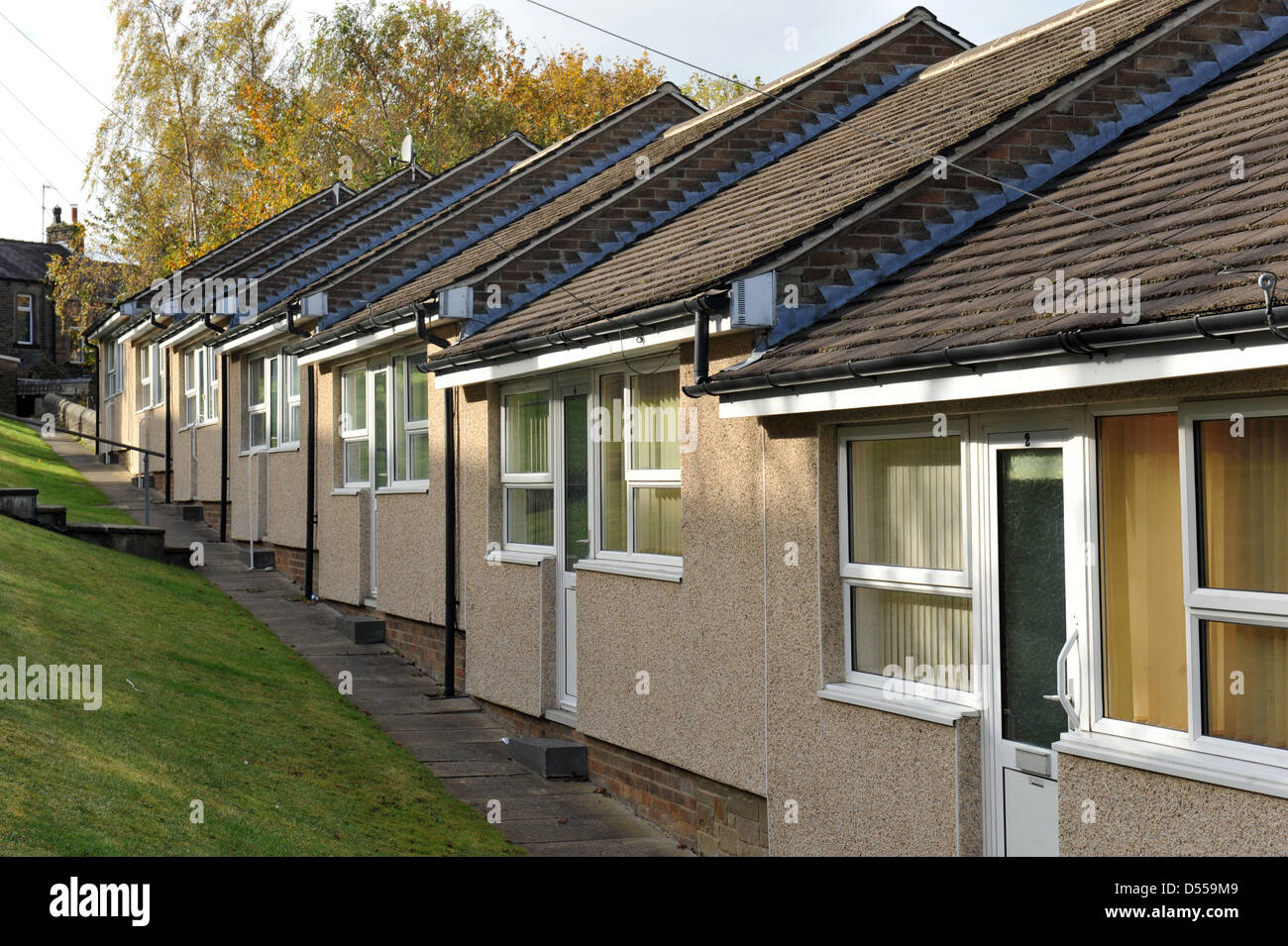 Bungalows for elderly people, Skipton , North Yorkshire Stock Photo