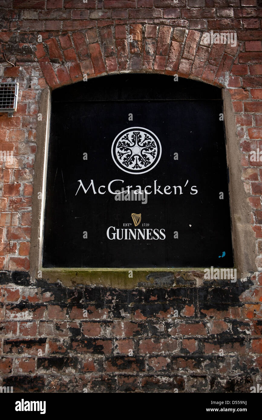 Belfast Northern Ireland McCracken's Travel Tourism Bar Restaurant Entertainment Stock Photo