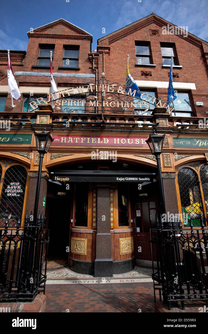 Belfast Northern Ireland Hatfield House Travel Tourism Bar Entertainment Stock Photo
