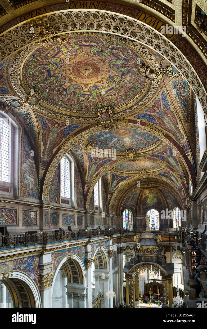 Saint Paul's Cathedral, London. Mosaics in the saucer domes of the