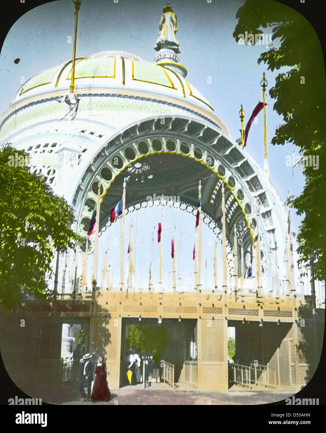 Paris Exposition: Place de la Concorde, entrance gate, Paris, France, 1900 Stock Photo