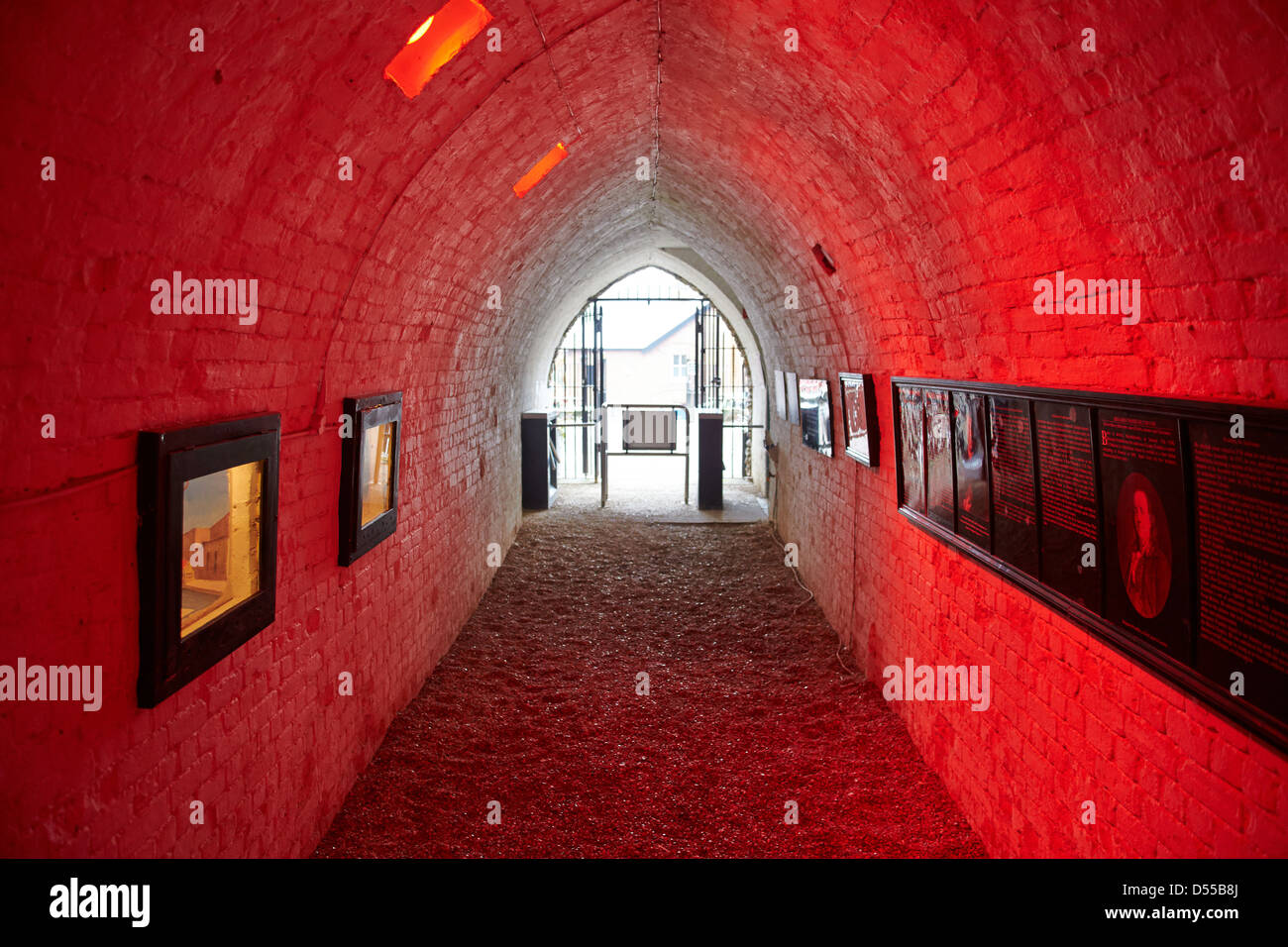 Exit from the Hell Fire Caves in West Wycombe Buckinghamshire Stock Photo