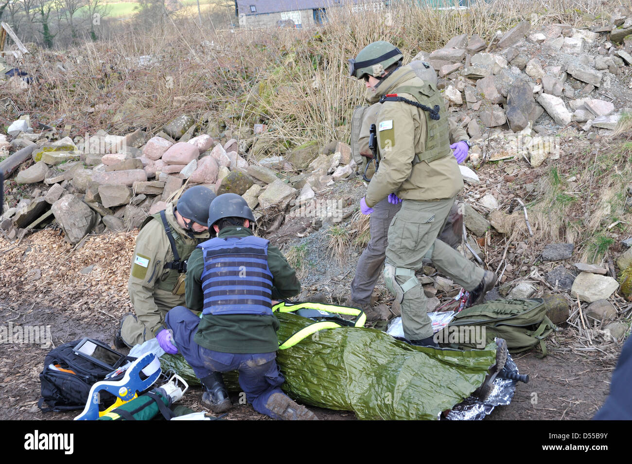 British Special forces Medics training in Wales Stock Photo Alamy