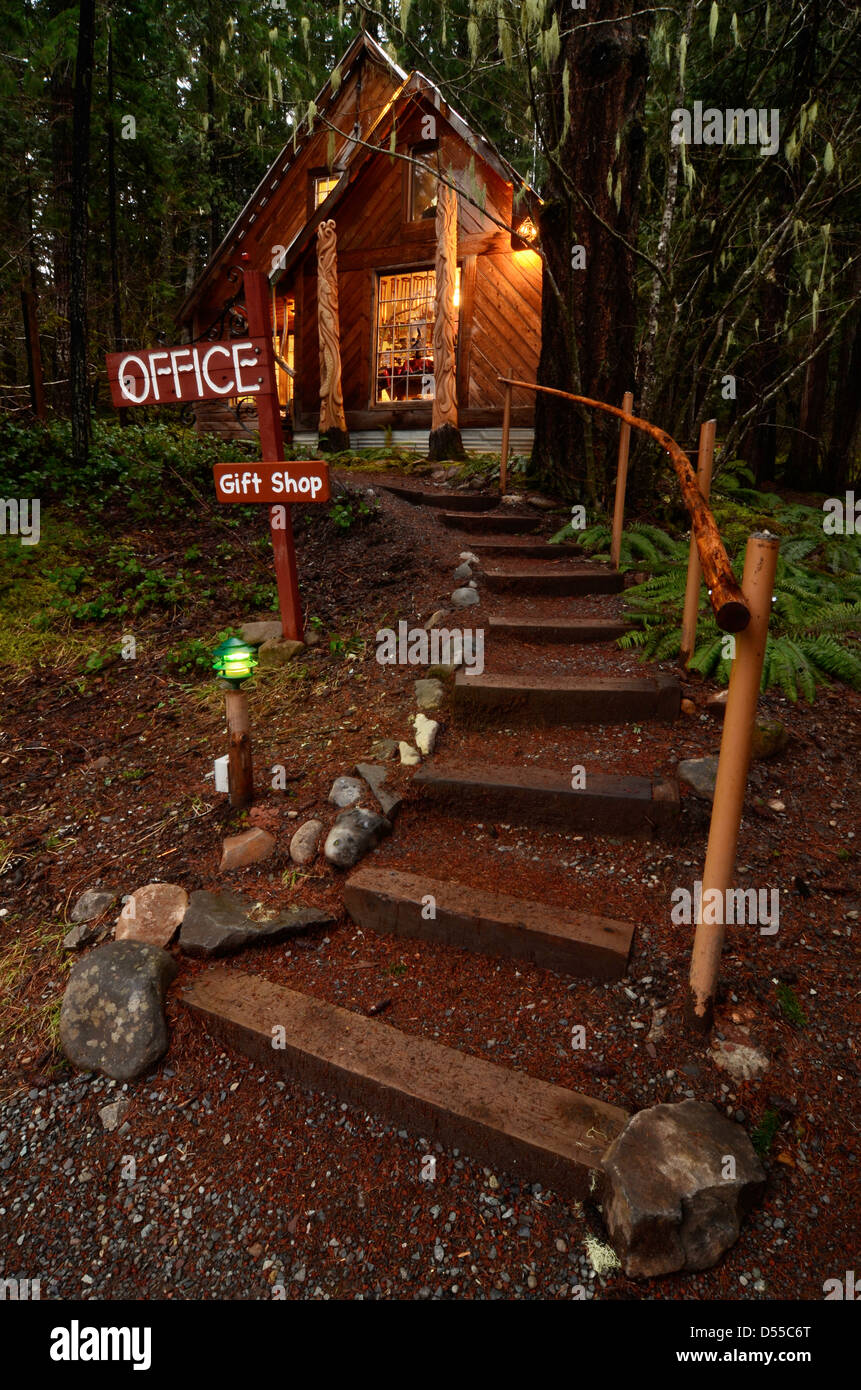 Office And Gift Shop At Breitenbush Hot Springs Oregon Stock