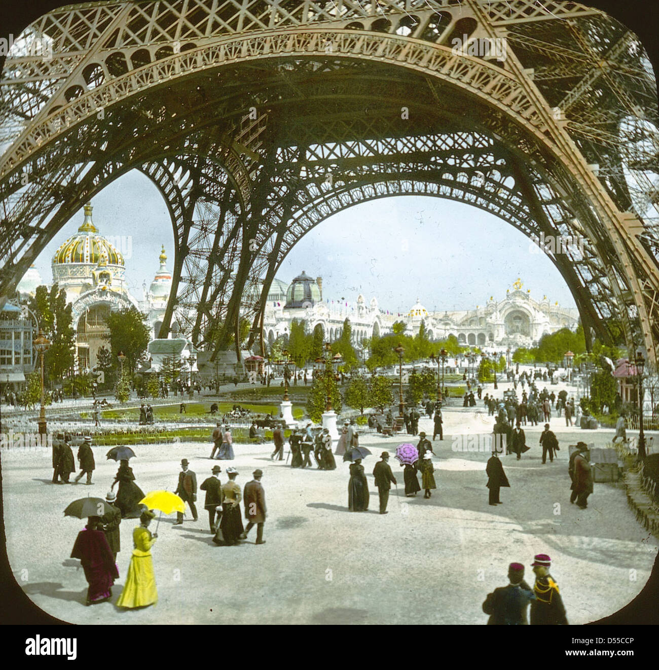 Paris Exposition: Champ de Mars and Eiffel Tower, Paris, France, 1900 Stock Photo