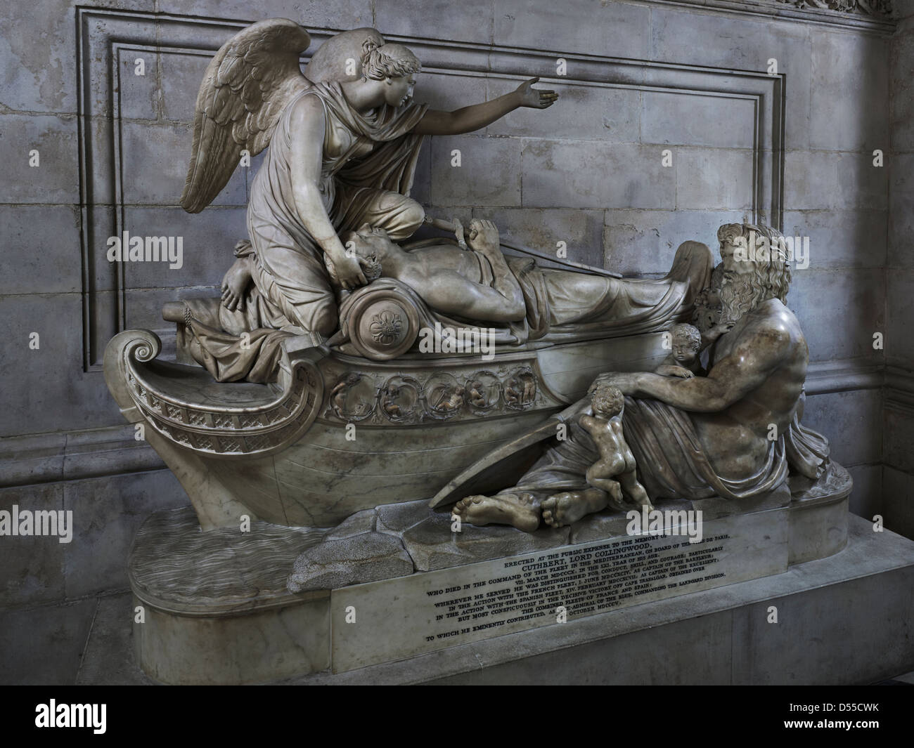 Saint Paul's Cathedral, London. Collingwood monument Stock Photo