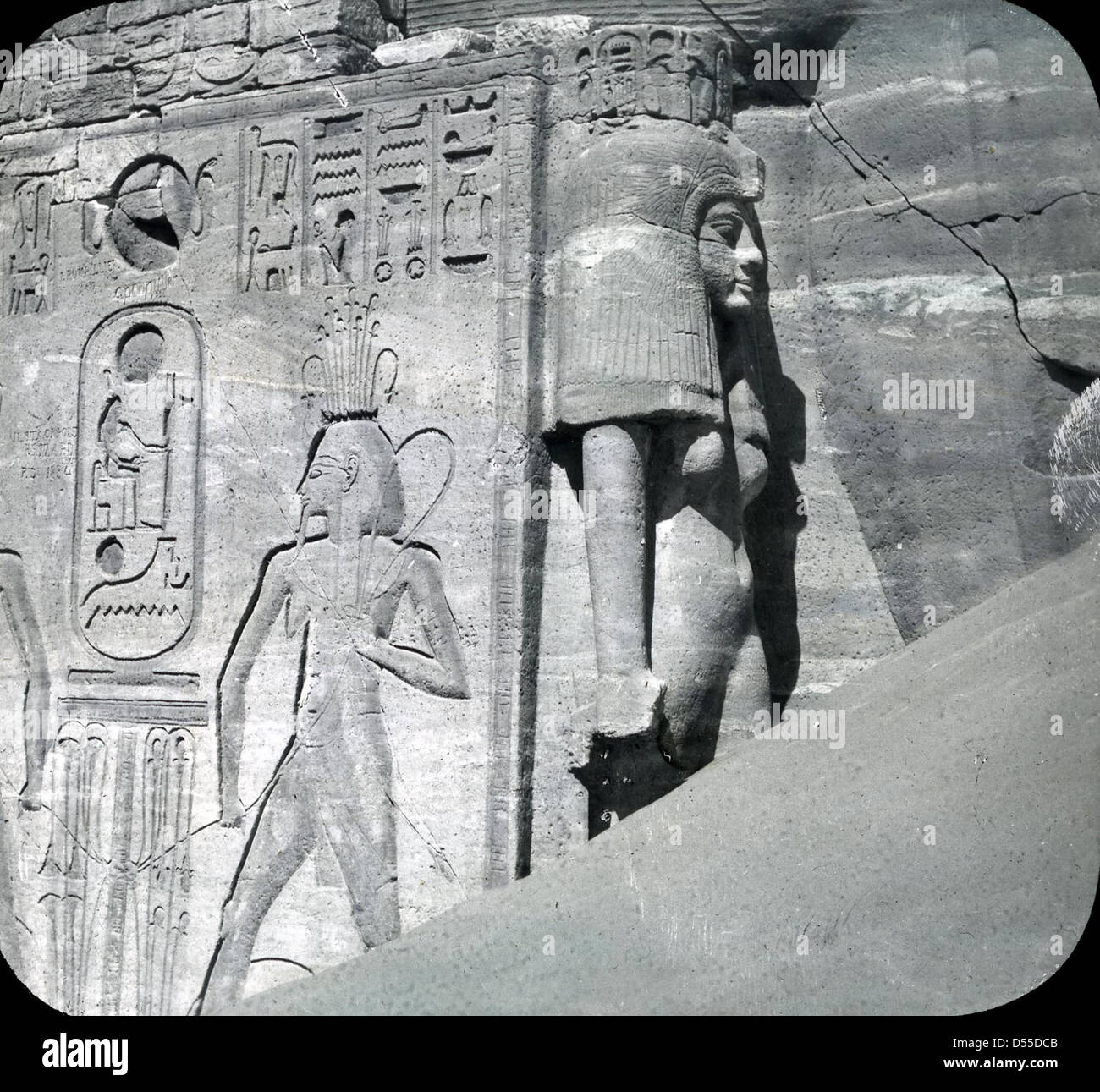 A photograph of the Abu Simbel temples in Egypt. The iconic structure ...