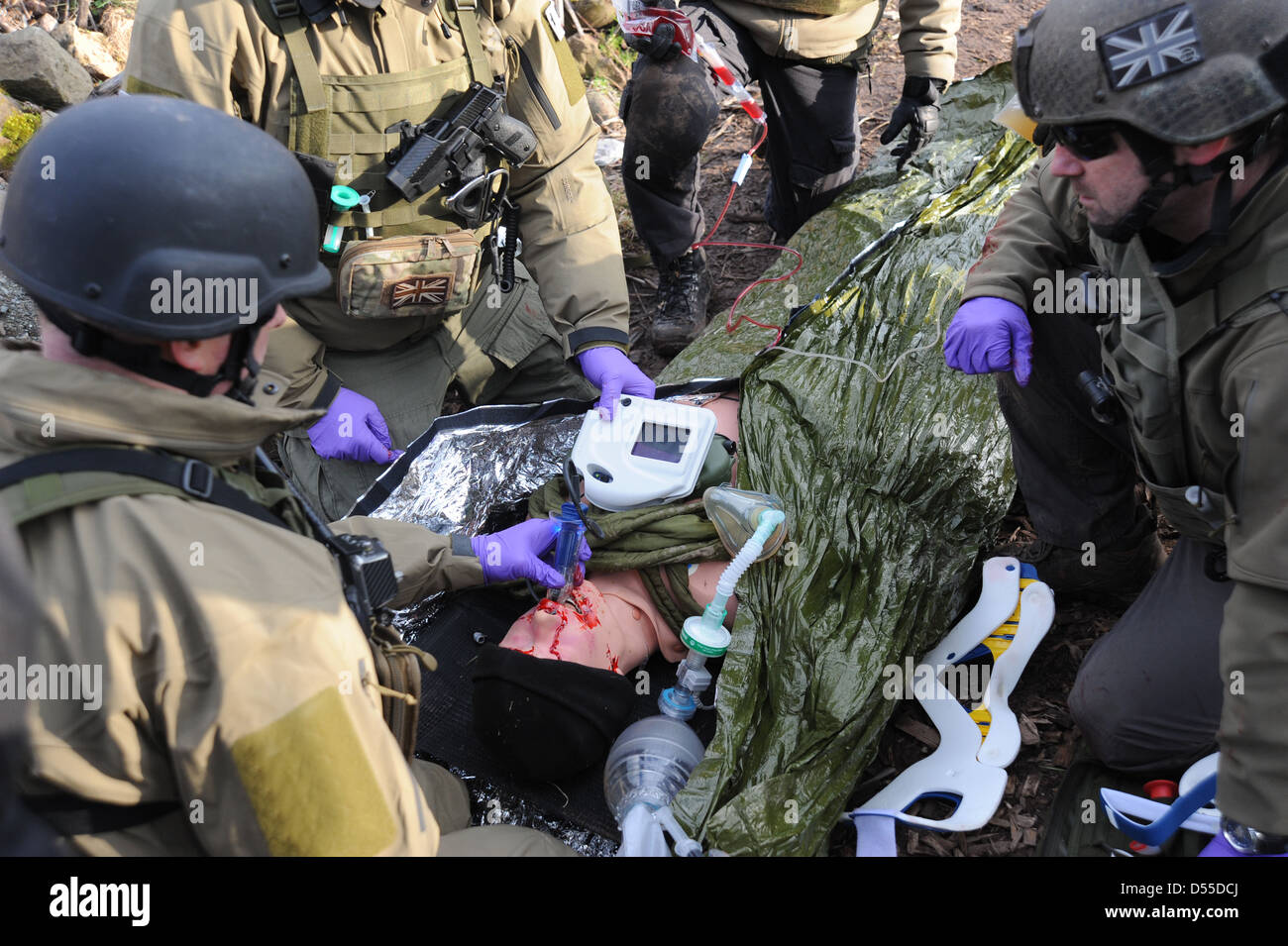 British Special forces Medics training in Wales Stock Photo Alamy