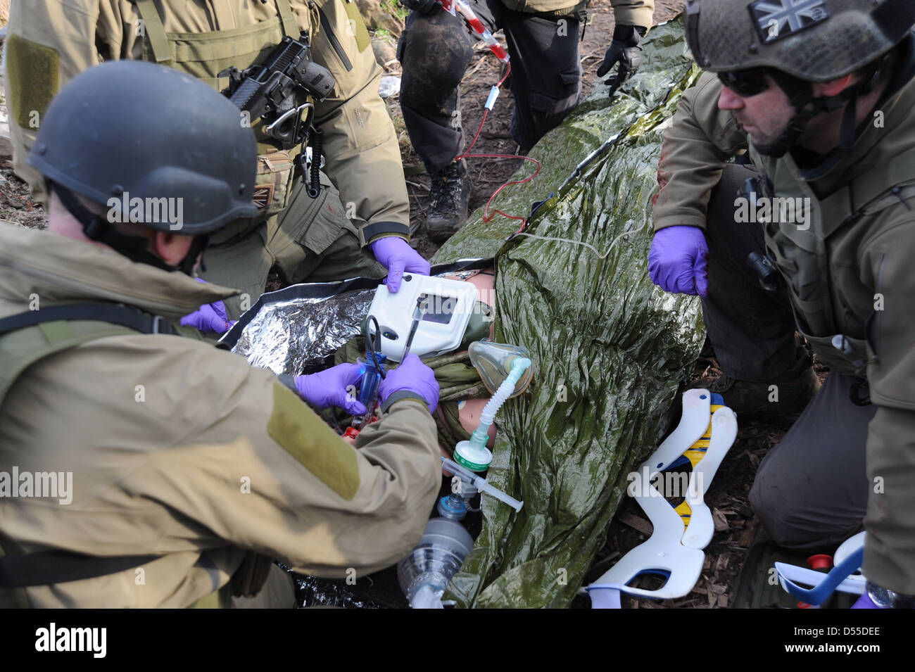British Special forces Medics training in Wales Stock Photo Alamy