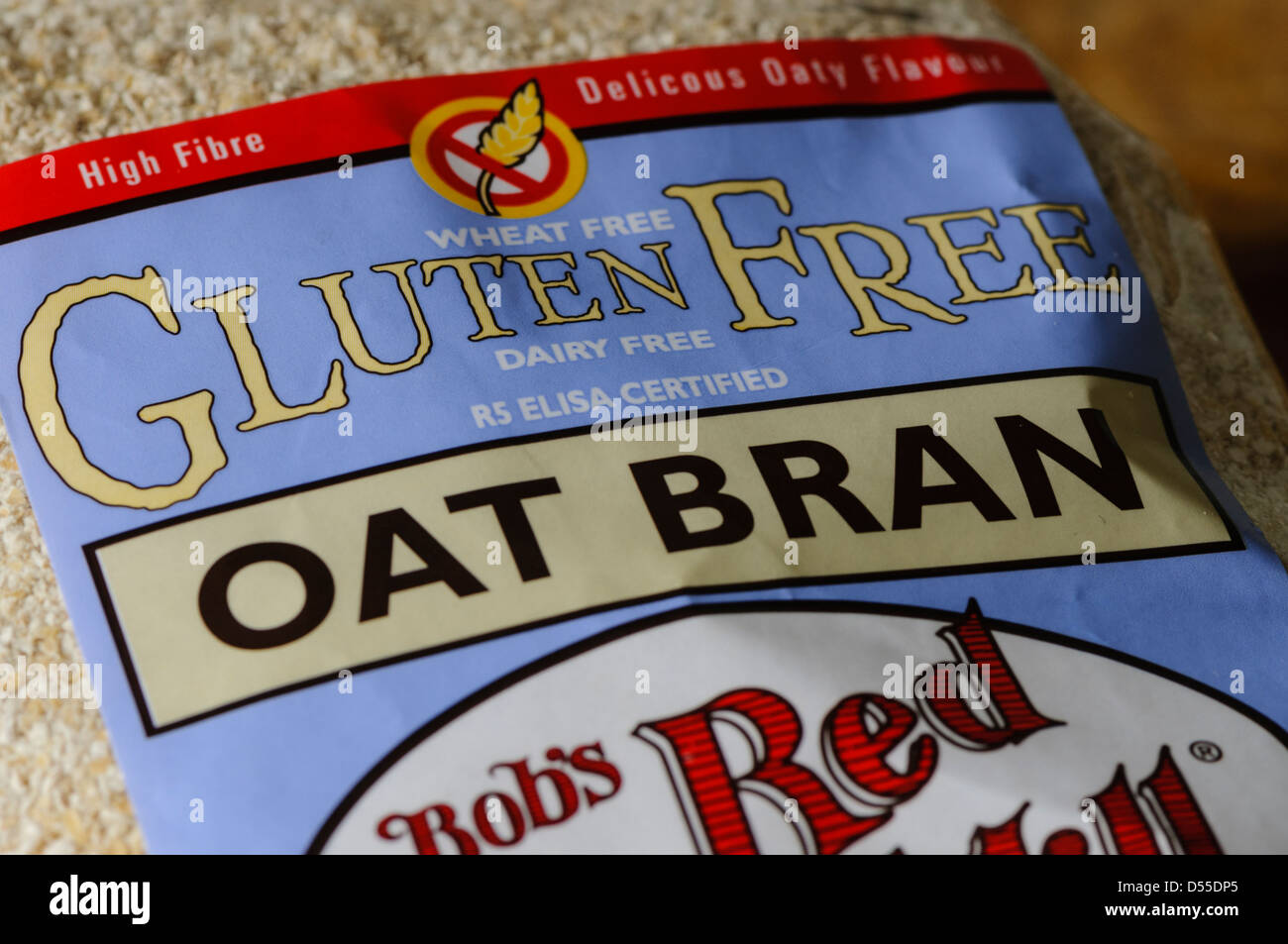 Gluten free and dairy free oat bran Stock Photo